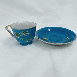 Vintage Japanese Fine China Cobalt Blue Teacup Demitasse Teacup